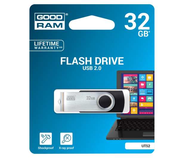 GOODRAM 32GB UTS2 odczyt 20MB/s USB 2.0 czarny - 303205 - zdjęcie 3